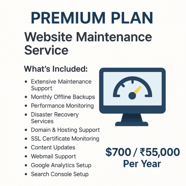 Premium Plan Website Maintenance Service